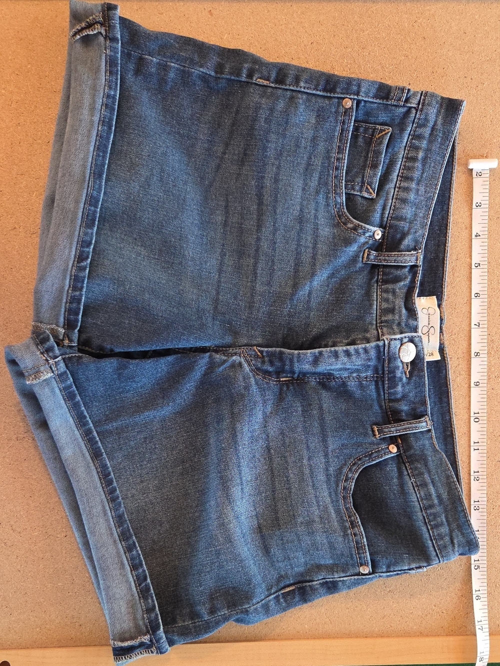 Jessica Simpson Two-Tone Blue Denim Shorts